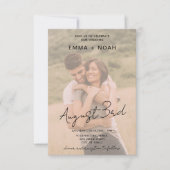 Eenvoudige uitnodiging voor een overlay-fotowedden (Voorkant)