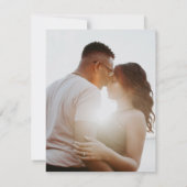 Eenvoudige uitnodiging voor een overlay-fotowedden (Achterkant)