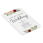 Eenvoudige uitnodiging voor een overlay-fotowedden magneet (Rechterzijde)