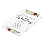 Eenvoudige uitnodiging voor een overlay-fotowedden magneet (Linkerzijde)