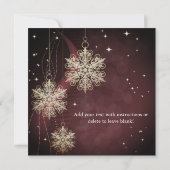 Eenvoudige uitnodiging voor een rode elegante kers (Achterkant)