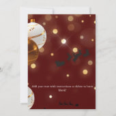 Eenvoudige uitnodiging voor een rode elegante kers (Achterkant)