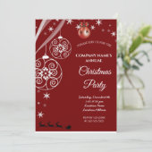 Eenvoudige uitnodiging voor een rode elegante kers (Staand voorkant)