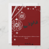 Eenvoudige uitnodiging voor een rode elegante kers (Achterkant)