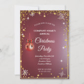 Eenvoudige uitnodiging voor een rode elegante kers (Voorkant)