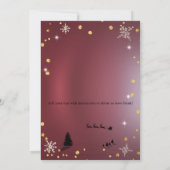 Eenvoudige uitnodiging voor een rode elegante kers (Achterkant)