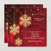 Eenvoudige uitnodiging voor een rode elegante kers (Voorkant / Achterkant)