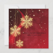 Eenvoudige uitnodiging voor een rode elegante kers (Achterkant)