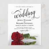 Eenvoudige uitnodiging voor een rode rode rozenleg (Voorkant)