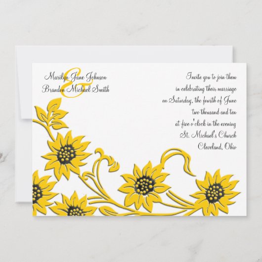 Eenvoudige uitnodiging voor een rondhuwelijk (Achterkant)