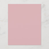 Eenvoudige uitnodiging voor een Roos met roze budg (Achterkant)