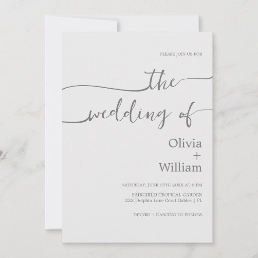 Eenvoudige uitnodiging voor een scriptweddenschap (Voorkant)