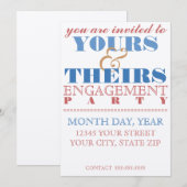 Eenvoudige uitnodiging voor een verlofpartij (Voorkant / Achterkant)