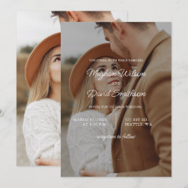 Eenvoudige uitnodiging voor een volledige foto van