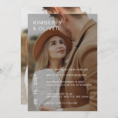 Eenvoudige uitnodiging voor een volledige foto van (Voorkant / Achterkant)