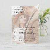 Eenvoudige uitnodiging voor een volledige foto van (Staand voorkant)