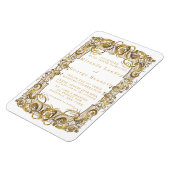 Eenvoudige uitnodiging voor een Wit-Ornament en Go Magneet (Linkerzijde)