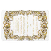 Eenvoudige uitnodiging voor een Wit-Ornament en Go Magneet (Horizontaal)