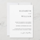 Eenvoudige uitnodiging voor een zwart-wit minimali (Voorkant)