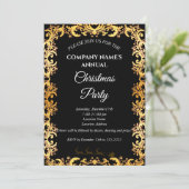 Eenvoudige uitnodiging voor een zwarte elegante ke (Staand voorkant)