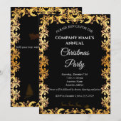 Eenvoudige uitnodiging voor een zwarte elegante ke (Voorkant / Achterkant)