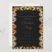 Eenvoudige uitnodiging voor een zwarte elegante ke (Voorkant)