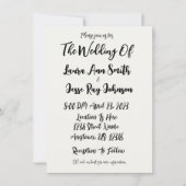 Eenvoudige uitnodiging voor eenvoudige bruiloft QR (Voorkant)