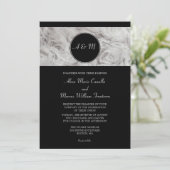 Eenvoudige uitnodiging voor Elegance Black en Whit (Staand voorkant)