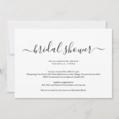 Eenvoudige uitnodiging voor Elegant Bridal Shower (Voorkant)