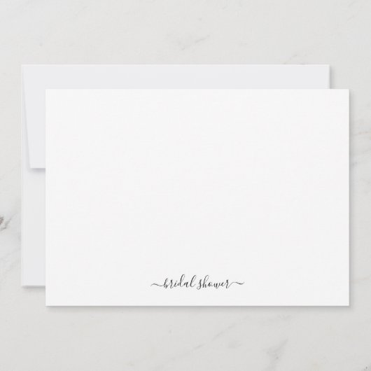 Eenvoudige uitnodiging voor Elegant Bridal Shower (Achterkant)