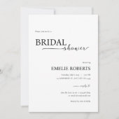 Eenvoudige uitnodiging voor Elegant Bridal Shower (Voorkant)
