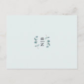 Eenvoudige uitnodiging voor eucalyptus bruiloftsre (Achterkant)