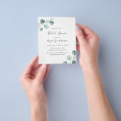 Eenvoudige uitnodiging voor Eucalyptus Budget Brid Flyer (Hand)
