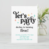 Eenvoudige uitnodiging voor feestdag (Staand voorkant)