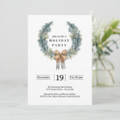 Eenvoudige uitnodiging voor feestdagen (Staand voorkant)