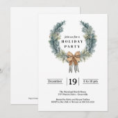 Eenvoudige uitnodiging voor feestdagen (Voorkant / Achterkant)