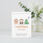 Eenvoudige uitnodiging voor feestdieren (Staand voorkant)