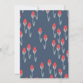 Eenvoudige uitnodiging voor Floral Wedding (Achterkant)