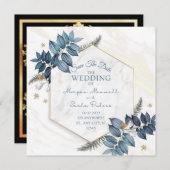 Eenvoudige uitnodiging voor Floral Wedding (Voorkant / Achterkant)