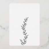 Eenvoudige uitnodiging voor Folie via White en Gol (Achterkant)