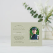 Eenvoudige uitnodiging voor fotostage-afstudeerfee (Staand voorkant)