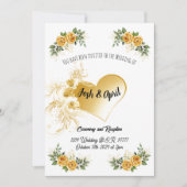 Eenvoudige uitnodiging voor Gold Wedding (Voorkant)