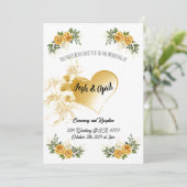 Eenvoudige uitnodiging voor Gold Wedding (Staand voorkant)