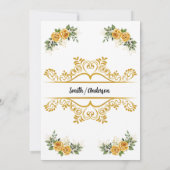 Eenvoudige uitnodiging voor Gold Wedding (Achterkant)