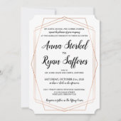 Eenvoudige uitnodiging voor gouden geometrische we (Voorkant)