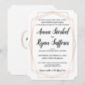 Eenvoudige uitnodiging voor gouden geometrische we (Voorkant / Achterkant)