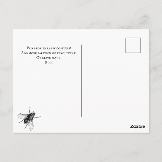 Eenvoudige uitnodiging voor Halloween Party (Achterkant)