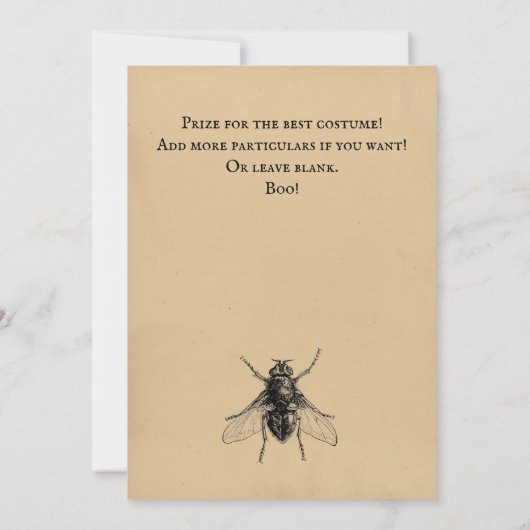  Eenvoudige uitnodiging voor Halloween Party (Achterkant)