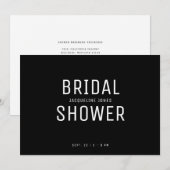 Eenvoudige uitnodiging voor hedendaagse bd/w-brida (Voorkant / Achterkant)