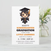 Eenvoudige uitnodiging voor het afstuderen van de (Staand voorkant)